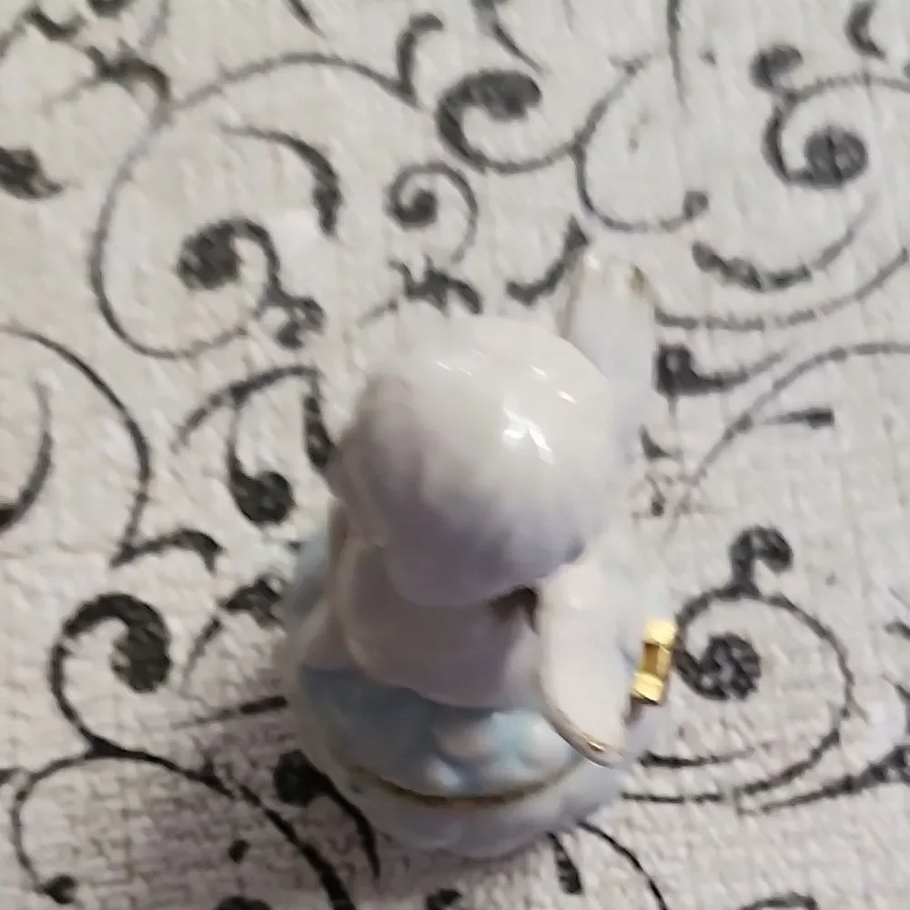 Porcelain Angel Trinket Box/ Candle